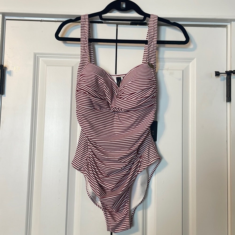 Nip Tuck Swim Stripe Joanne One Piece Size 10